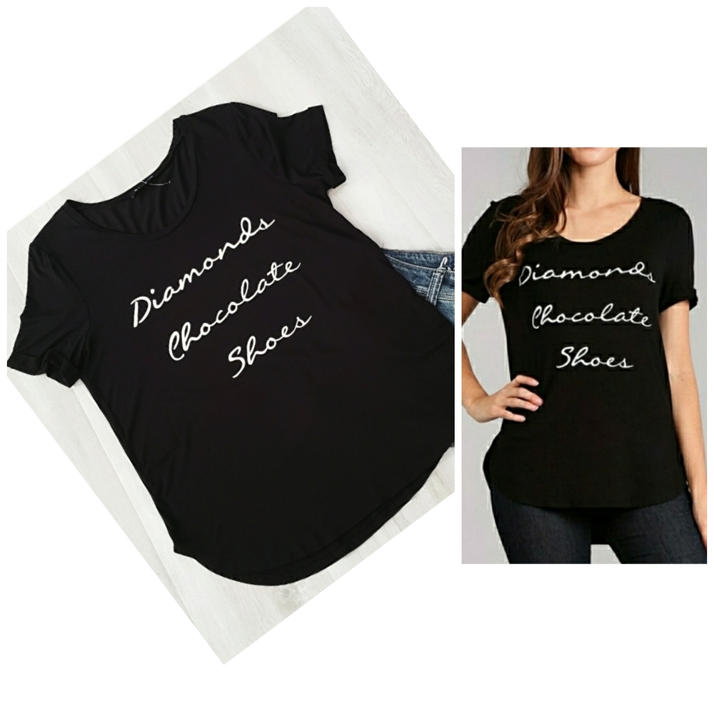 New BLVD Diamonds Chocolate Shoes Graphic Tee